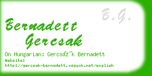 bernadett gercsak business card